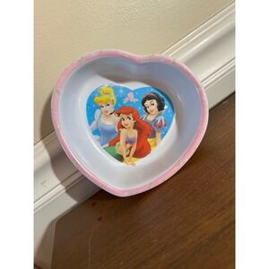 Disney Princesses Heart Melamine Bowl Zak Designs Ariel Cinderella Snow White